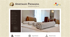 Desktop Screenshot of apartmani-promajna.net